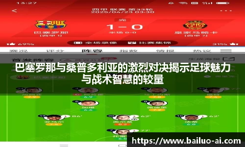 巴塞罗那与桑普多利亚的激烈对决揭示足球魅力与战术智慧的较量